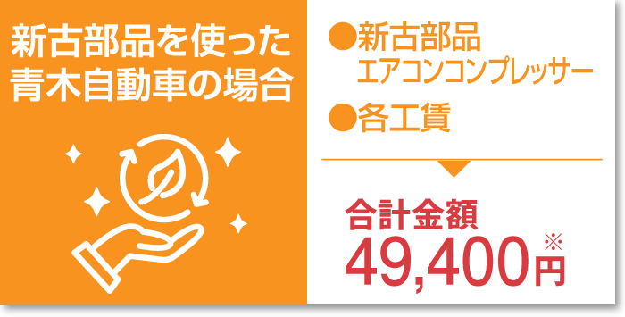 新古部品エアコンコンプレッサー49,400円